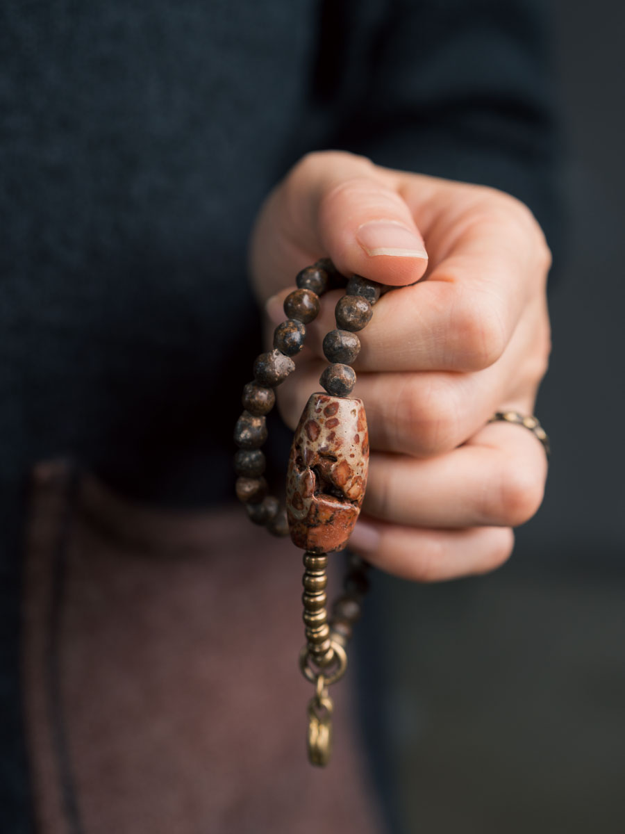 Handmade Double Circle Bracelet with Irregular Relic Beads - Trendy Retro Cultural Accessories for Men and Women Handmade Double Circle Bracelet with Irregular Relic Beads - Trendy Retro Cultural Accessories for Men and Women