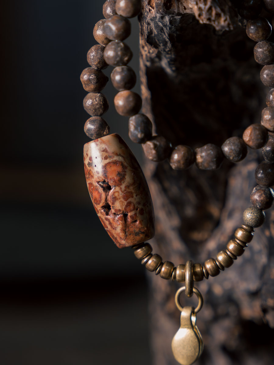 Handmade Double Circle Bracelet with Irregular Relic Beads - Trendy Retro Cultural Accessories for Men and Women Handmade Double Circle Bracelet with Irregular Relic Beads - Trendy Retro Cultural Accessories for Men and Women