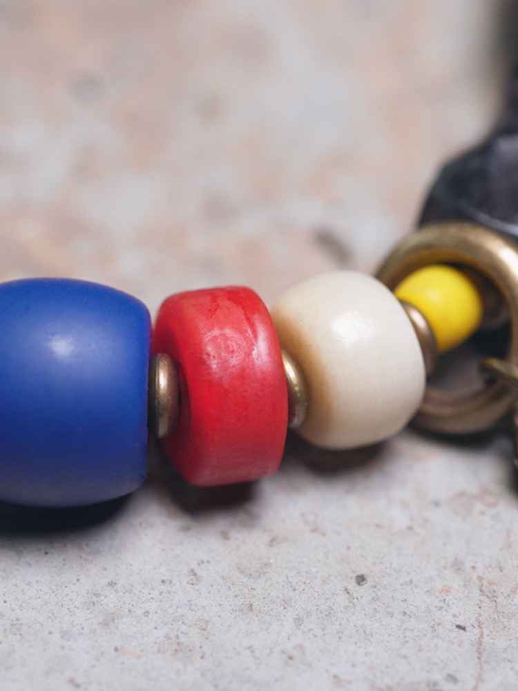 Handmade Ethnic Style Textured Ebony Wood Bracelet for Men, Tibetan-Style Glass Beads for Women, Personalized and Interactive Design Handmade Ethnic Style Textured Ebony Wood Bracelet for Men, Tibetan-Style Glass Beads for Women, Personalized and Interactive Design