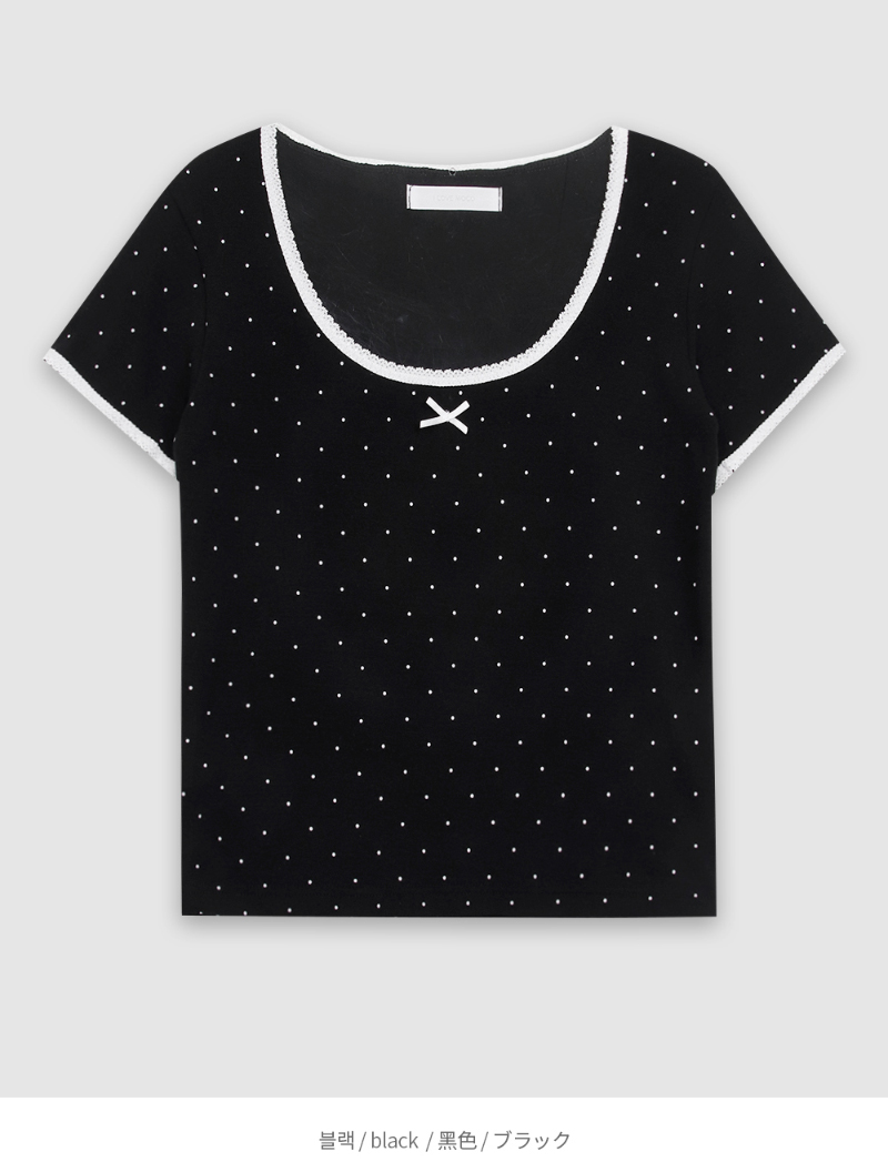 Handmade Floral Short Sleeve T-Shirt - Cute Slim Fit Korean Style Top for Sweet Casual Looks