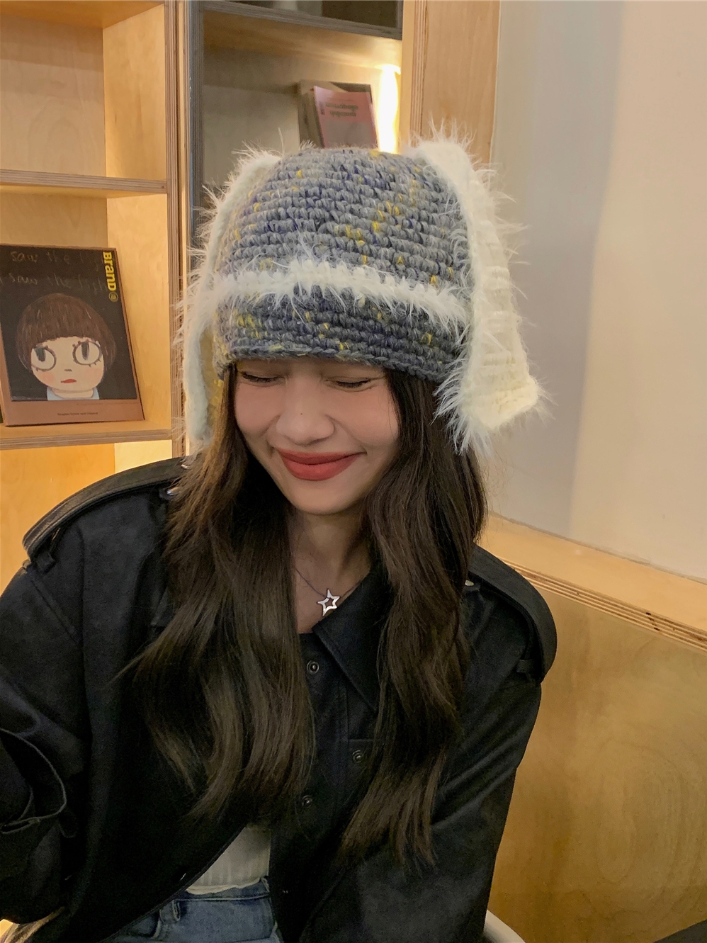 Handmade Knitted Long-Eared Rabbit Plush Hat for Women - Cute Yarn Bucket Hat for Autumn Winter Ear Protection Handmade Knitted Long-Eared Rabbit Plush Hat for Women - Cute Yarn Bucket Hat for Autumn Winter Ear Protection