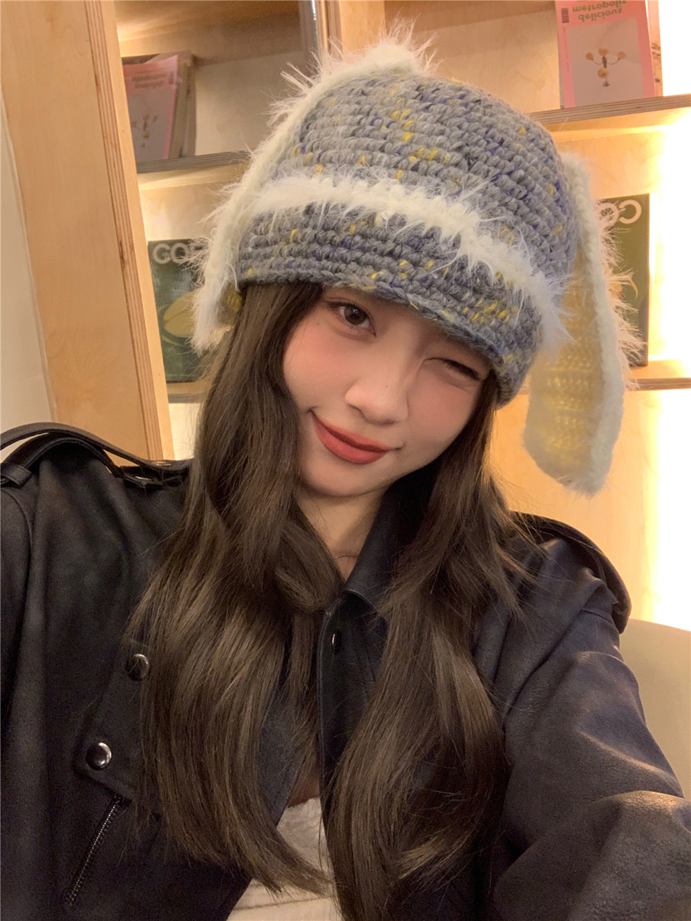 Handmade Knitted Long-Eared Rabbit Plush Hat for Women - Cute Yarn Bucket Hat for Autumn Winter Ear Protection Handmade Knitted Long-Eared Rabbit Plush Hat for Women - Cute Yarn Bucket Hat for Autumn Winter Ear Protection