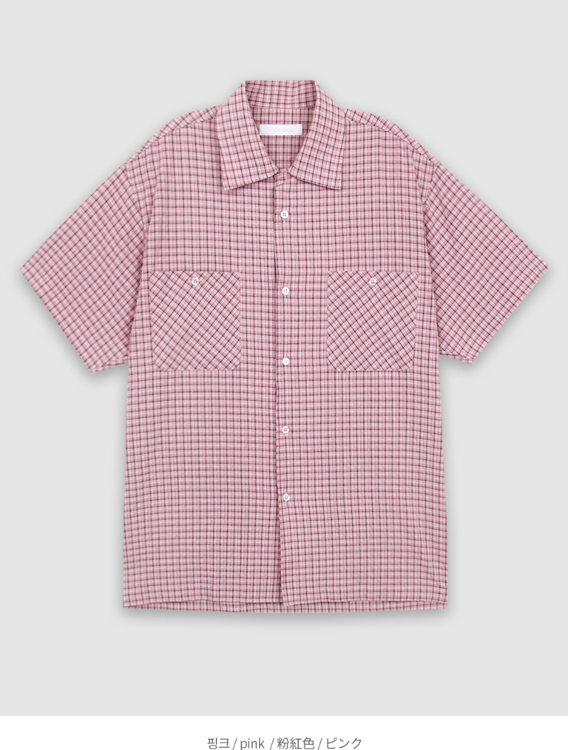 Handmade Korean Style Plaid Short-Sleeve Shirt - College Look, Single-Breasted Design, Fashionable and Trendy for Casual Wear