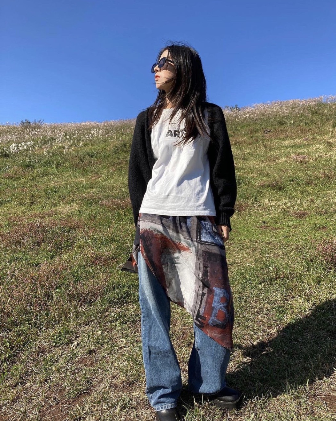 Handmade Retro Abstract Oil Painting Style Irregular Half-Length Skirt - Artistic Pattern for Unique Vintage Fashion Handmade Retro Abstract Oil Painting Style Irregular Half-Length Skirt - Artistic Pattern for Unique Vintage Fashion