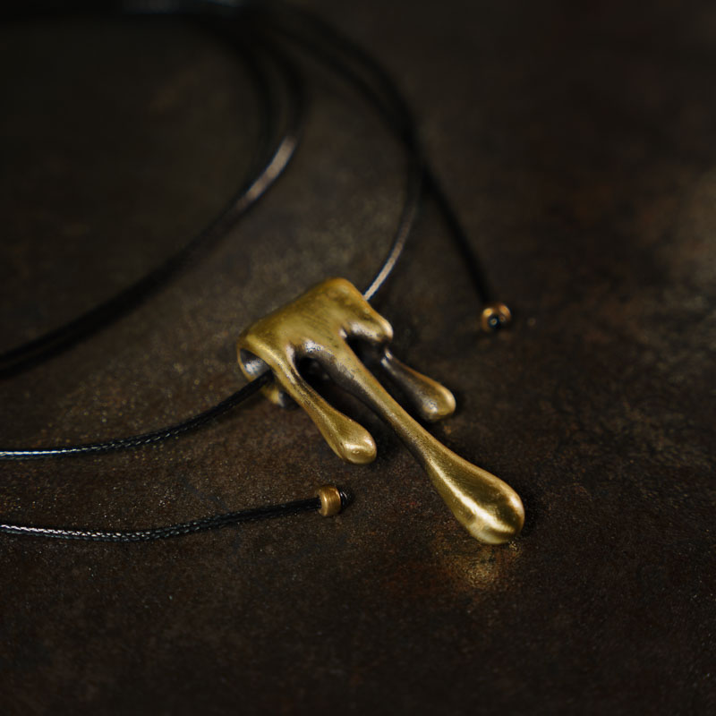 Handmade Vintage Water Droplet Pendant - Trendy Versatile Accessory for Men and Women, Unique Niche Design