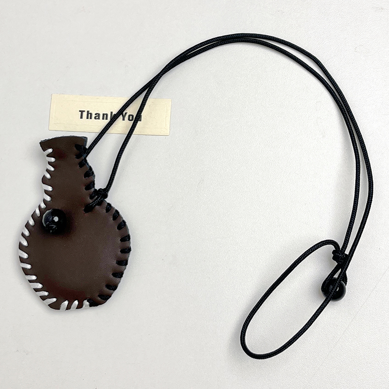 Handmade Woven Leather Long Necklace with Sketch Vase Design for Women - Unique Fashion Accessory for 2025 Handmade Woven Leather Long Necklace with Sketch Vase Design for Women - Unique Fashion Accessory for 2025