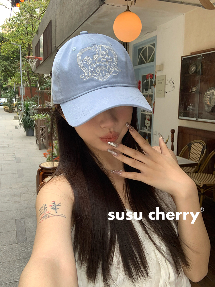 Heart Embroidery Duckbill Cap for Women - Soft Top Baseball Hat for Spring and Summer, Face-Shaping Style, Trendy Casual Accessory