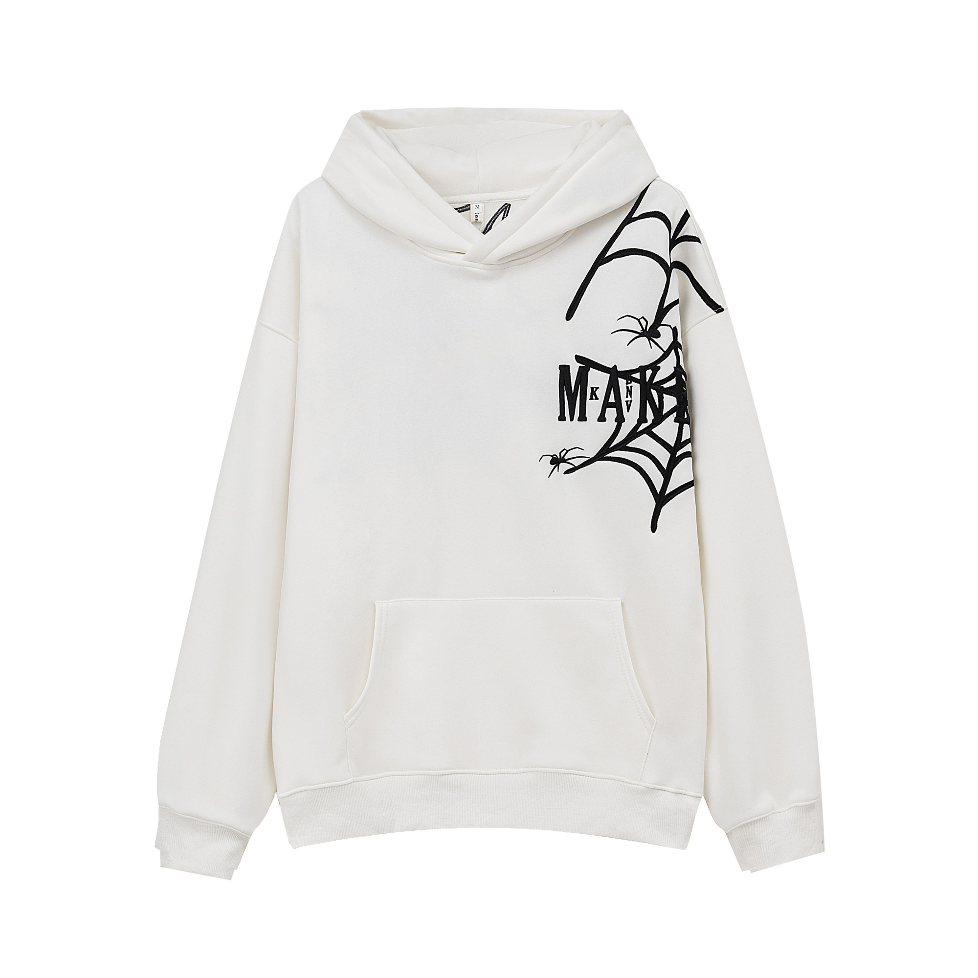 Heavy-Duty Spider Embroidery Winter Fleece Hoodie for Women - Trendy Couple Sweatshirt in National Style Heavy-Duty Spider Embroidery Winter Fleece Hoodie for Women - Trendy Couple Sweatshirt in National Style