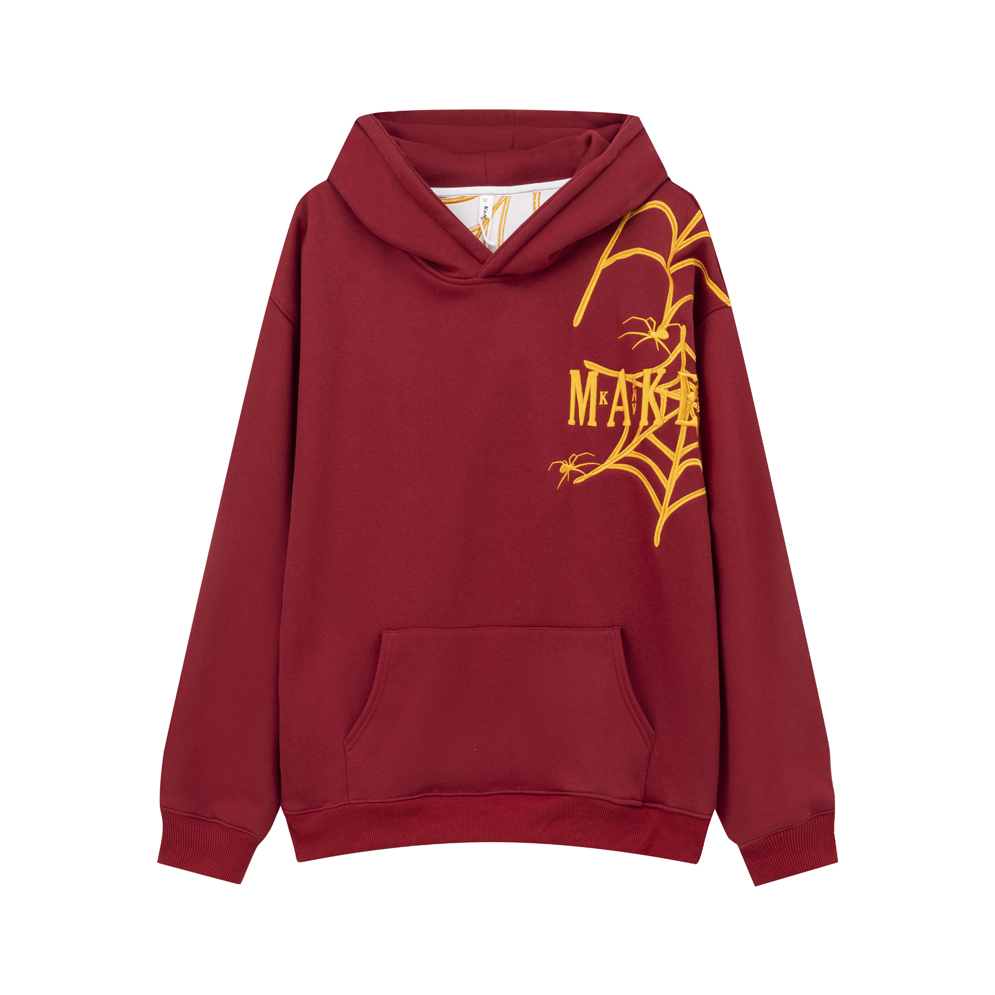 Heavy-Duty Spider Embroidery Winter Fleece Hoodie for Women - Trendy Couple Sweatshirt in National Style Heavy-Duty Spider Embroidery Winter Fleece Hoodie for Women - Trendy Couple Sweatshirt in National Style