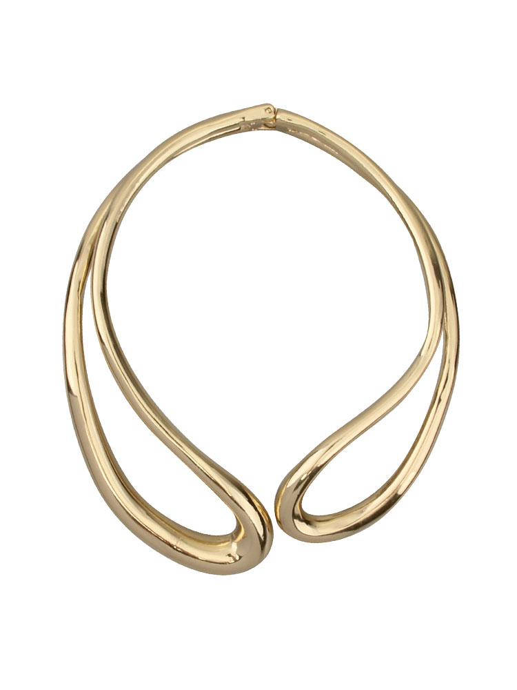 Heavy Industry Minimalist Metal Geometric Spring Collar Necklace - High-End Clavicle Chain for Women in Cold Style Heavy Industry Minimalist Metal Geometric Spring Collar Necklace - High-End Clavicle Chain for Women in Cold Style