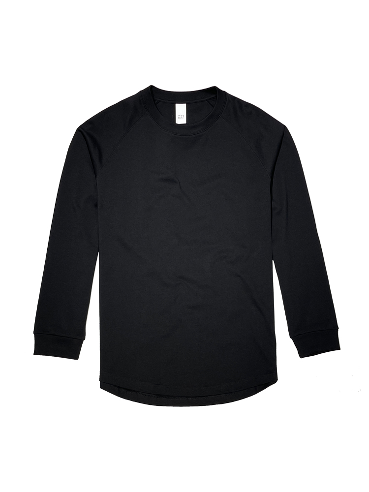 Heavyweight Japanese-Style Long Sleeve T-Shirt for Men - Casual Solid Color Raglan Top for Autumn and Winter Fashion Heavyweight Japanese-Style Long Sleeve T-Shirt for Men - Casual Solid Color Raglan Top for Autumn and Winter Fashion