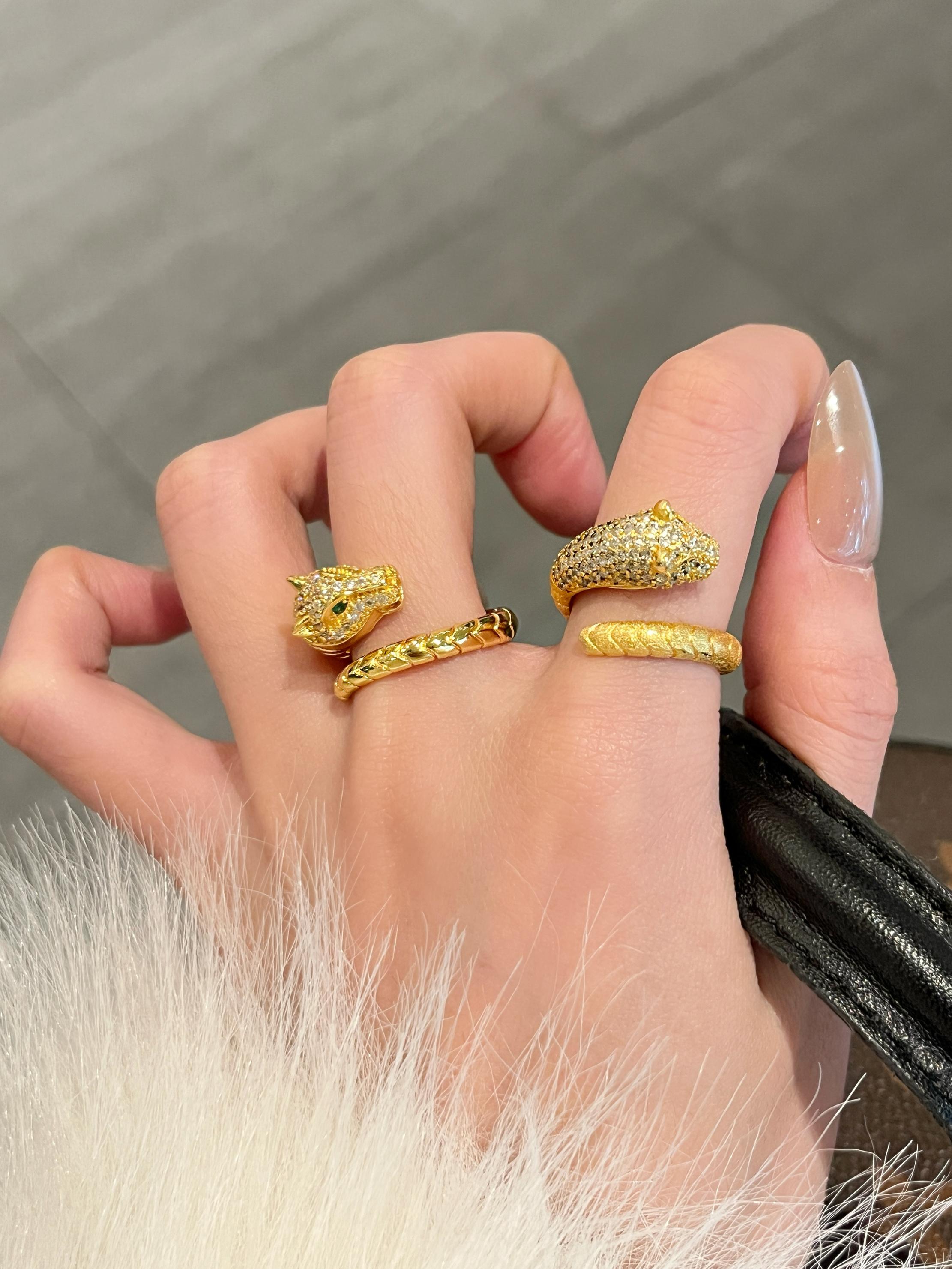 High-End Gold Leopard Ring for Women - Luxurious Old Money Style, Unique Design, Fashionable Light Luxury Index Finger Ring High-End Gold Leopard Ring for Women - Luxurious Old Money Style, Unique Design, Fashionable Light Luxury Index Finger Ring