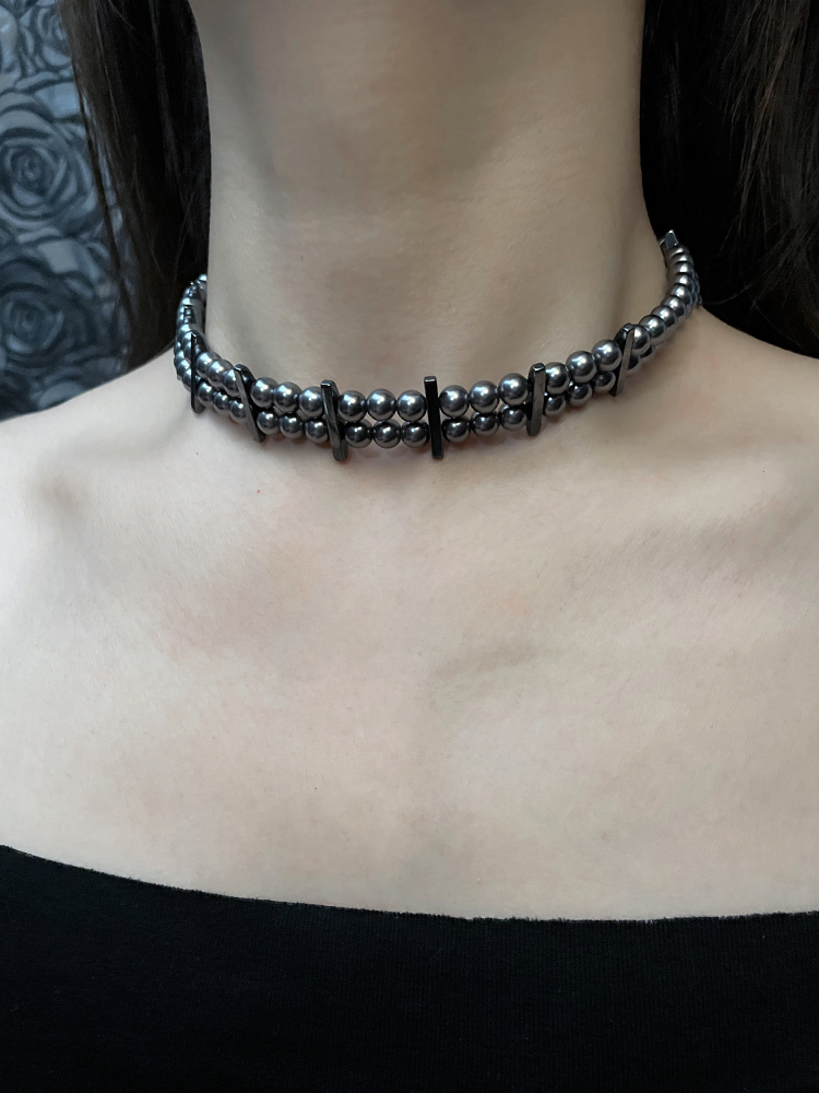 High-End Gray Pearl Necklace with Baroque Design for Women - Luxury Beaded Clavicle Chain Summer Accessory High-End Gray Pearl Necklace with Baroque Design for Women - Luxury Beaded Clavicle Chain Summer Accessory