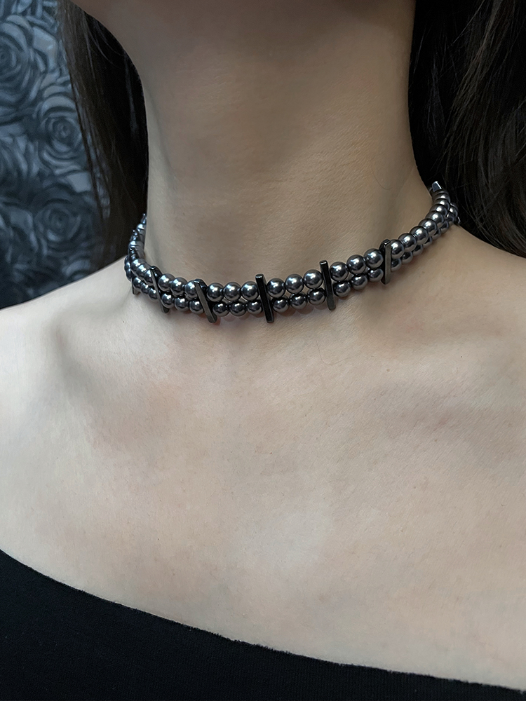High-End Gray Pearl Necklace with Baroque Design for Women - Luxury Beaded Clavicle Chain Summer Accessory High-End Gray Pearl Necklace with Baroque Design for Women - Luxury Beaded Clavicle Chain Summer Accessory