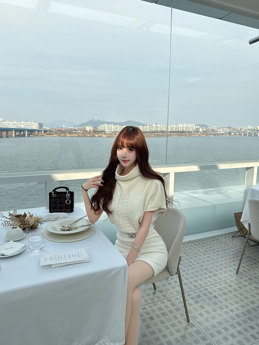 High-End Knitted Retro Dress in Moonlight White - Women's Spring Summer Collection, Chic Designer Style High-End Knitted Retro Dress in Moonlight White - Women's Spring Summer Collection, Chic Designer Style