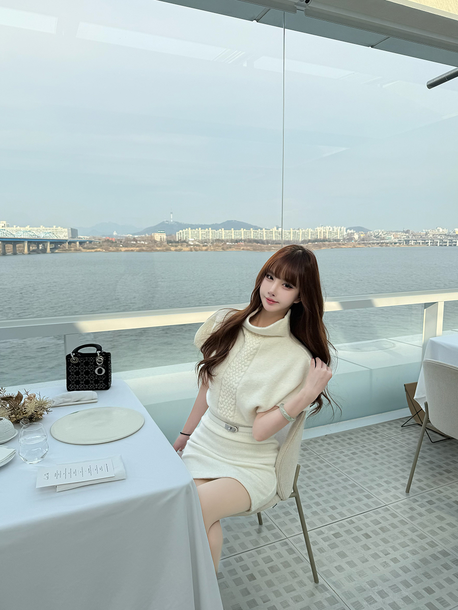 High-End Knitted Retro Dress in Moonlight White - Women's Spring Summer Collection, Chic Designer Style High-End Knitted Retro Dress in Moonlight White - Women's Spring Summer Collection, Chic Designer Style