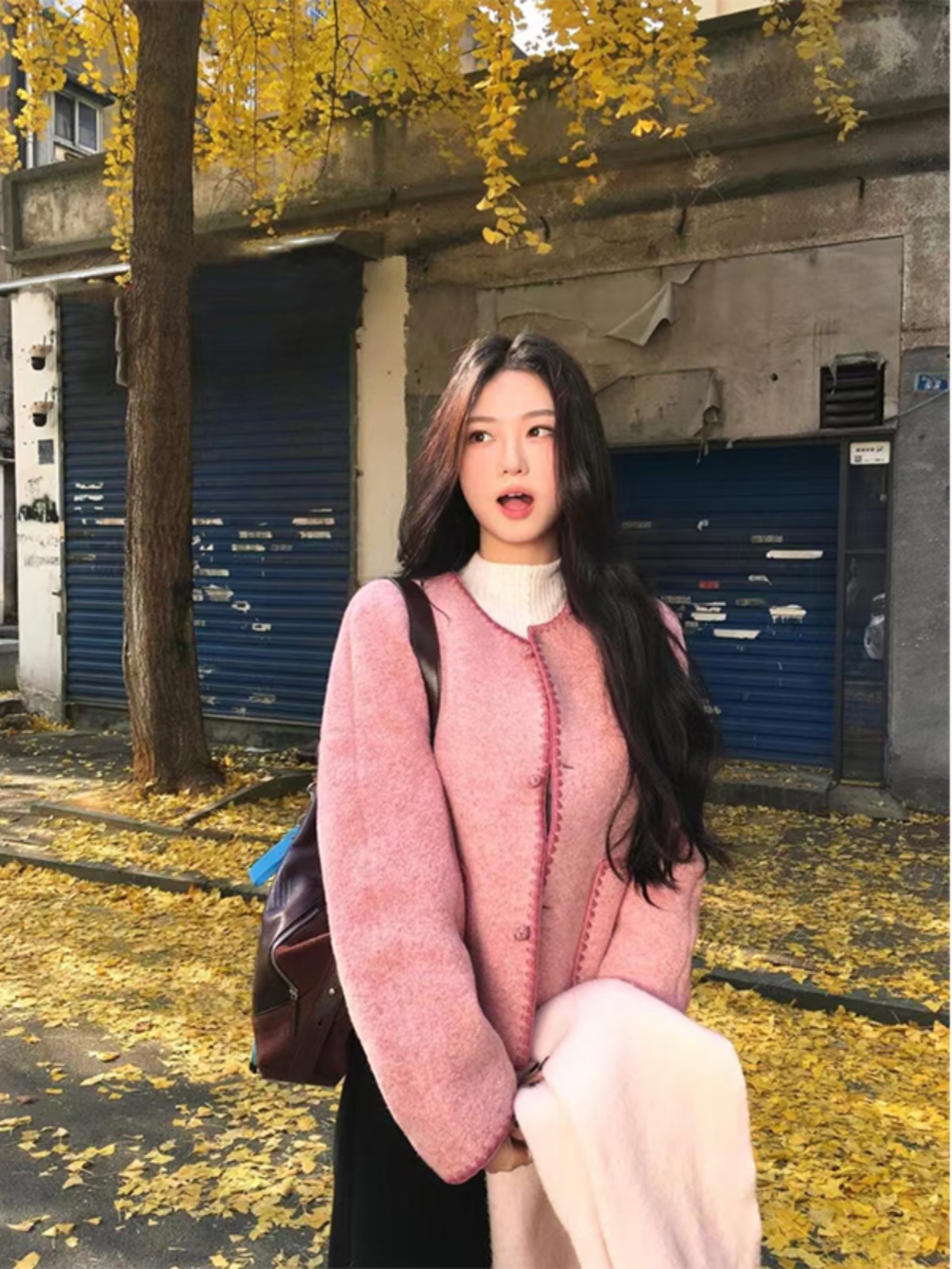 High-End Pink Versatile Coat with Sweet Design - Trendy Temperament Outerwear for Chic Looks High-End Pink Versatile Coat with Sweet Design - Trendy Temperament Outerwear for Chic Looks