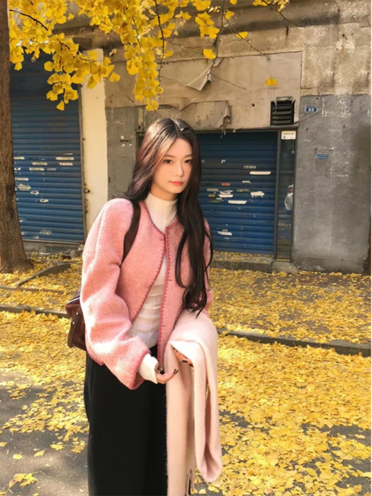 High-End Pink Versatile Coat with Sweet Design - Trendy Temperament Outerwear for Chic Looks High-End Pink Versatile Coat with Sweet Design - Trendy Temperament Outerwear for Chic Looks