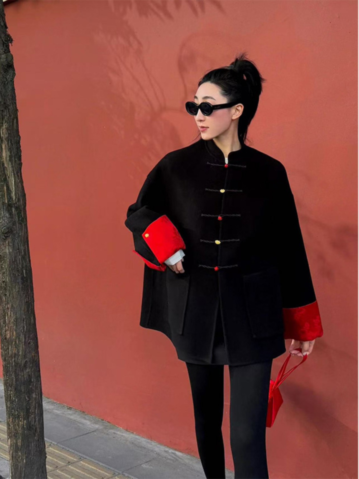 High-End Retro Chinese Style Long Sleeve Cardigan Top for Spring - Fashionable Thigh-Length Design High-End Retro Chinese Style Long Sleeve Cardigan Top for Spring - Fashionable Thigh-Length Design