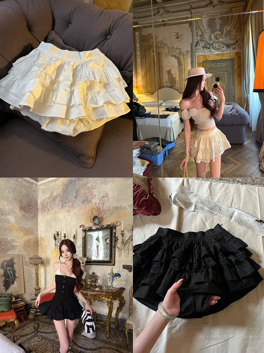High-End Socialite Style Tulle Skirt - Layered Short Skirt with Heavy Work for Summer Fashion, Elegant Ballet Break Design High-End Socialite Style Tulle Skirt - Layered Short Skirt with Heavy Work for Summer Fashion, Elegant Ballet Break Design