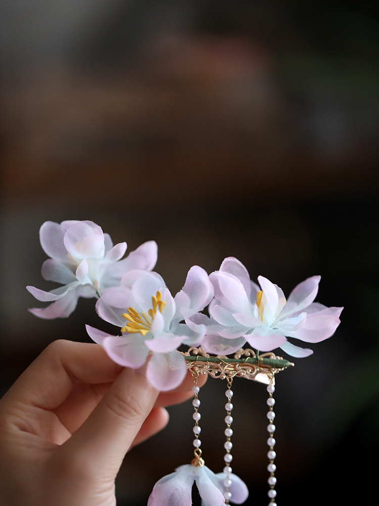 High-End Tang Style Floral Hairpin Clip for Women - Classical Hanfu Side Headpiece, 2025 Super Fairy Design High-End Tang Style Floral Hairpin Clip for Women - Classical Hanfu Side Headpiece, 2025 Super Fairy Design