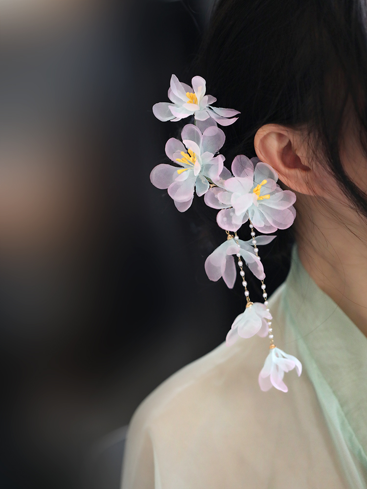 High-End Tang Style Floral Hairpin Clip for Women - Classical Hanfu Side Headpiece, 2025 Super Fairy Design High-End Tang Style Floral Hairpin Clip for Women - Classical Hanfu Side Headpiece, 2025 Super Fairy Design