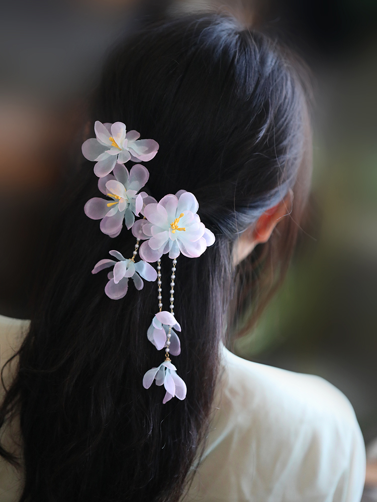High-End Tang Style Floral Hairpin Clip for Women - Classical Hanfu Side Headpiece, 2025 Super Fairy Design High-End Tang Style Floral Hairpin Clip for Women - Classical Hanfu Side Headpiece, 2025 Super Fairy Design