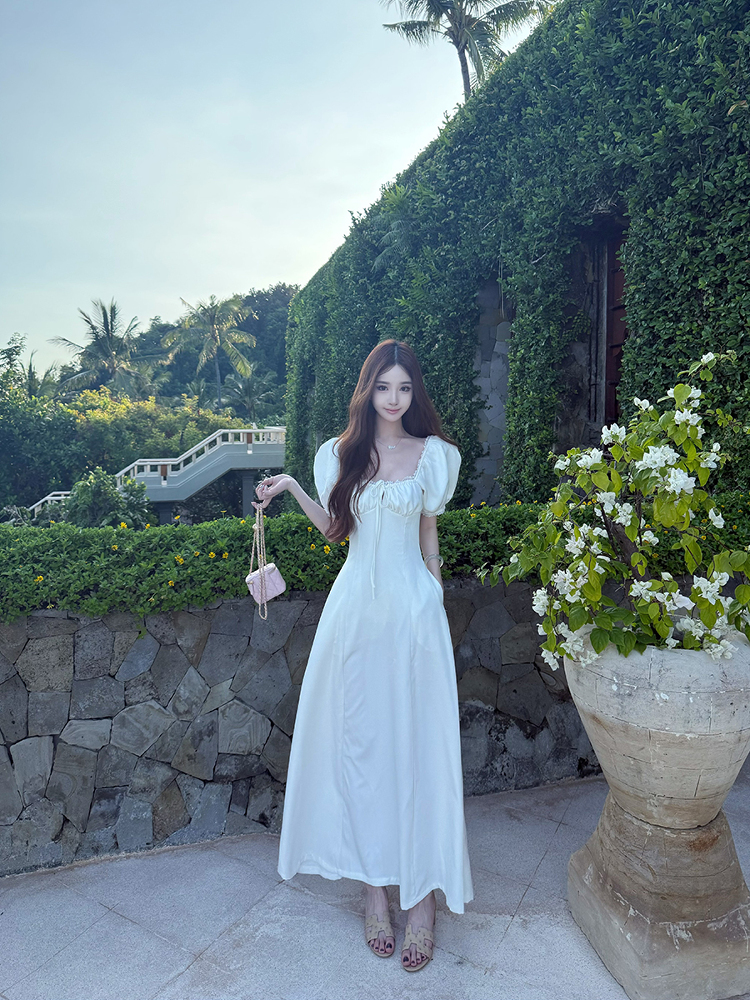 High-End Waist-Defined Lace Princess Sleeve Long Dress for Women - Free Spirit Girl Summer Fashion High-End Waist-Defined Lace Princess Sleeve Long Dress for Women - Free Spirit Girl Summer Fashion