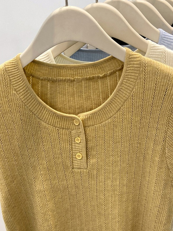 High-End Women's Summer Knitted Shirt - Stylish Yellow Short Sleeve Top with Round Neck Design - Trendy Niche Fashion High-End Women's Summer Knitted Shirt - Stylish Yellow Short Sleeve Top with Round Neck Design - Trendy Niche Fashion
