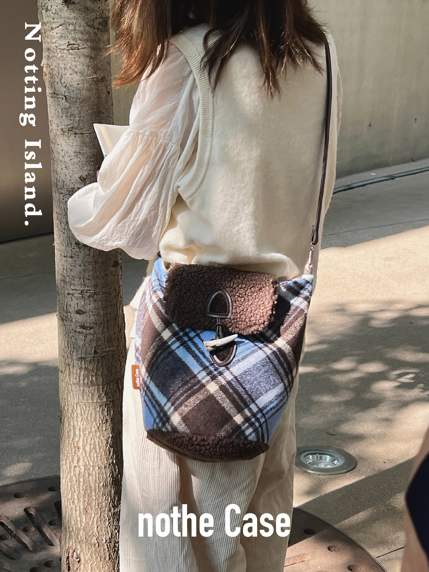 High-End Woolen Plaid Crossbody Commuter Tote Bucket Bag - Large Capacity, Stylish Everyday Essential High-End Woolen Plaid Crossbody Commuter Tote Bucket Bag - Large Capacity, Stylish Everyday Essential
