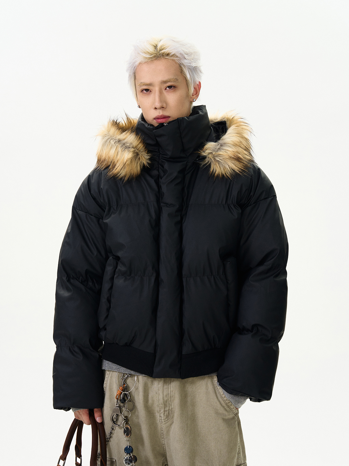 High Street American-Style Cotton Parka Jacket with Detachable Fur Collar - Winter Essential Clean Fit Coat High Street American-Style Cotton Parka Jacket with Detachable Fur Collar - Winter Essential Clean Fit Coat