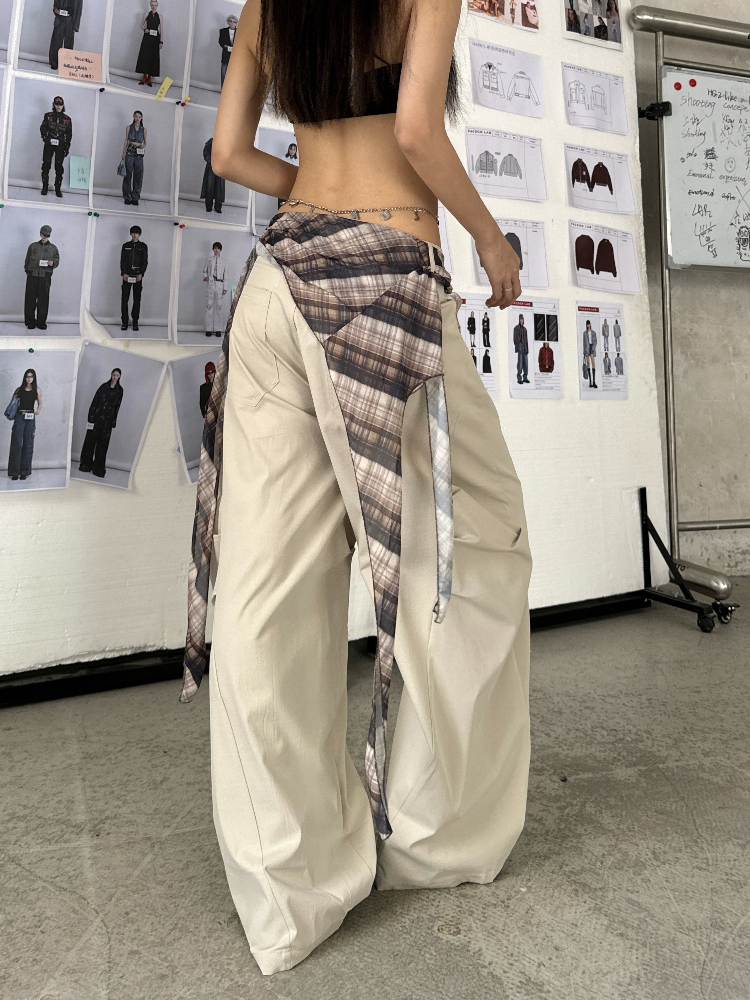 High Street Vintage Wide-Leg Pants for Women - Casual Loose Fit Hip-Hop Trousers - Trendy Summer Style High Street Vintage Wide-Leg Pants for Women - Casual Loose Fit Hip-Hop Trousers - Trendy Summer Style