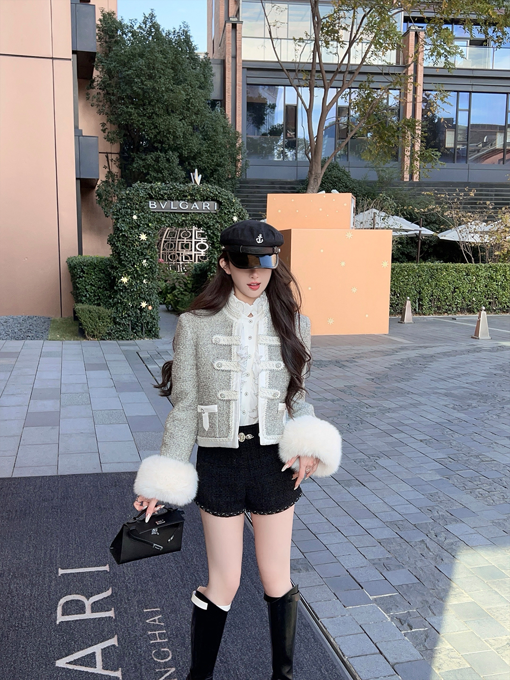 High Waist Black A-Line Woolen Shorts for Women - 30% Wool, Petite Fit, Winter Fashion Boot Pants High Waist Black A-Line Woolen Shorts for Women - 30% Wool, Petite Fit, Winter Fashion Boot Pants