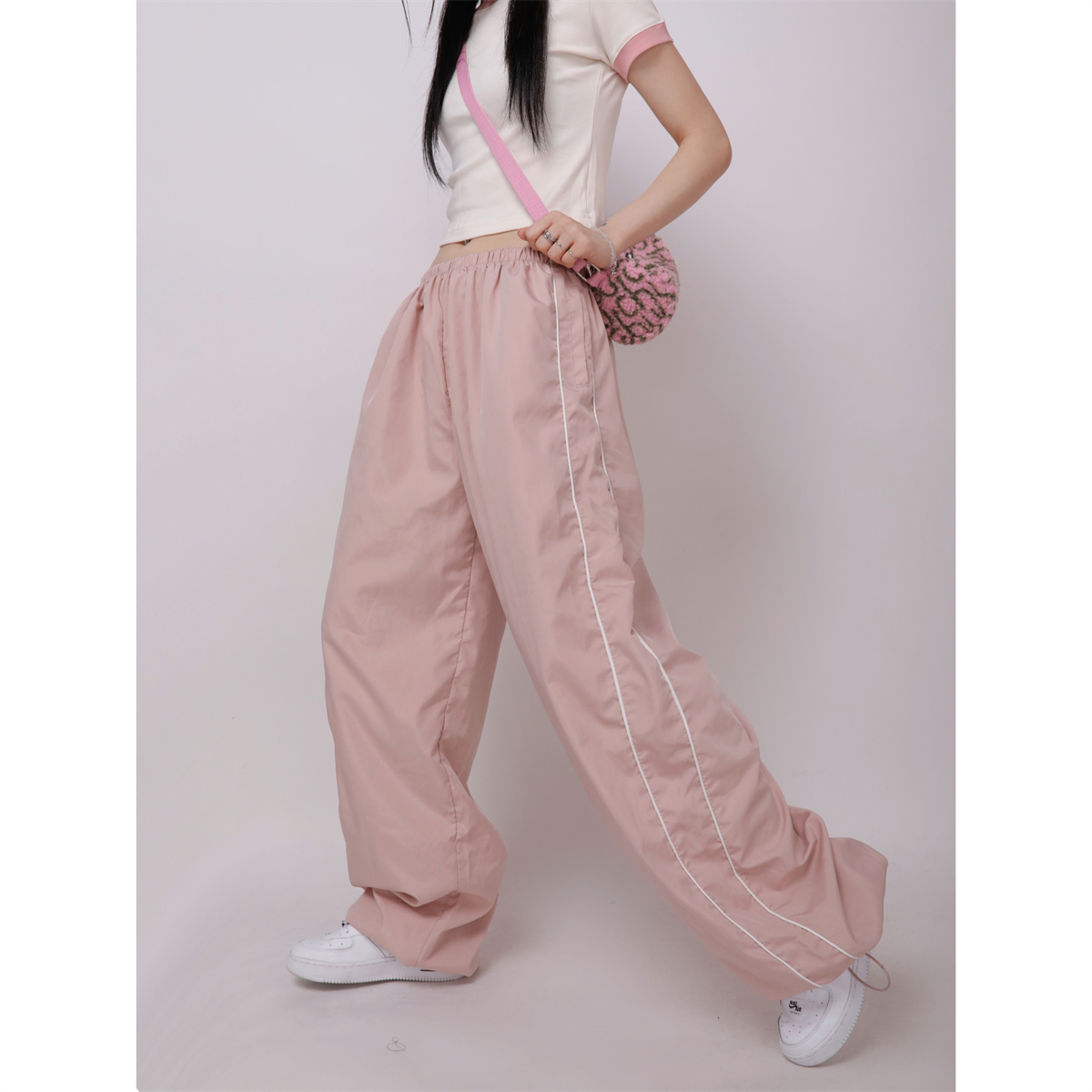 High-Waist Loose Wide-Leg Quick-Dry Sports Pants for Women - Summer Casual Trousers for Jazz Dance, Yoga, and Fitness High-Waist Loose Wide-Leg Quick-Dry Sports Pants for Women - Summer Casual Trousers for Jazz Dance, Yoga, and Fitness