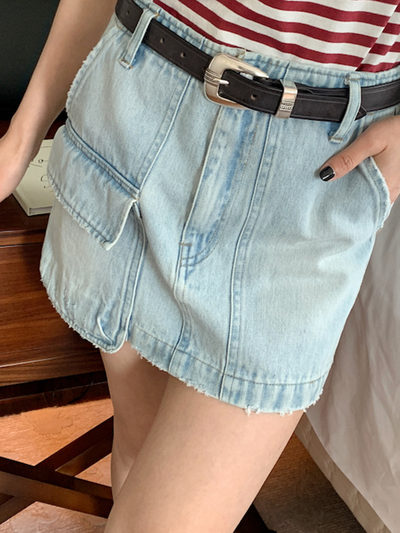 High-Waisted A-Line Denim Midi Skirt for Women - Summer Casual Washable Style High-Waisted A-Line Denim Midi Skirt for Women - Summer Casual Washable Style