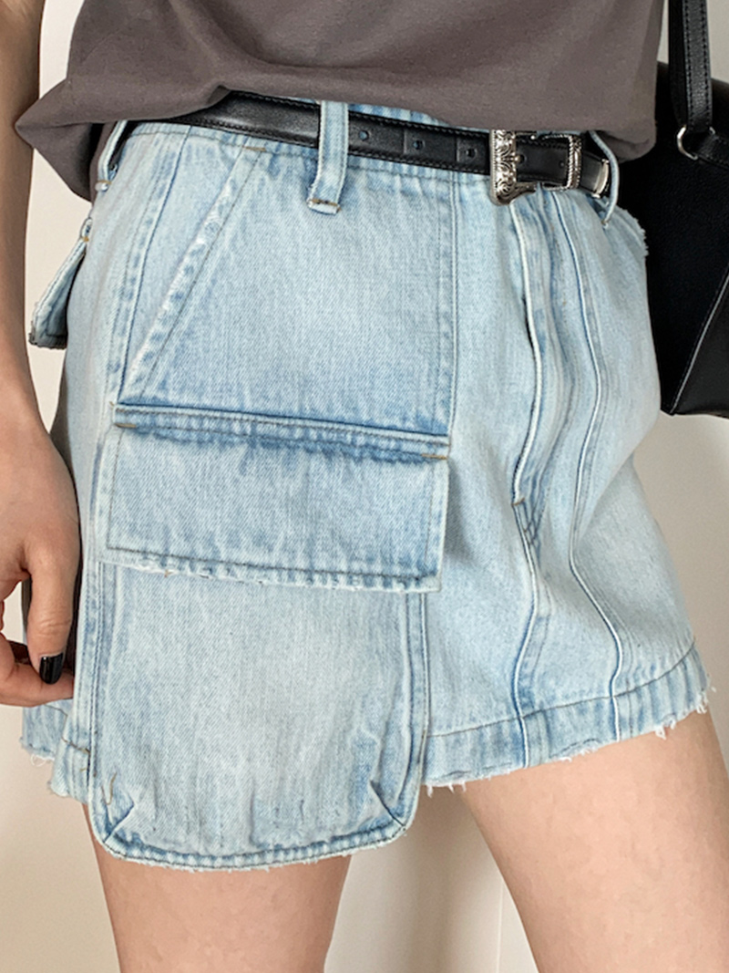 High-Waisted A-Line Denim Midi Skirt for Women - Summer Casual Washable Style High-Waisted A-Line Denim Midi Skirt for Women - Summer Casual Washable Style