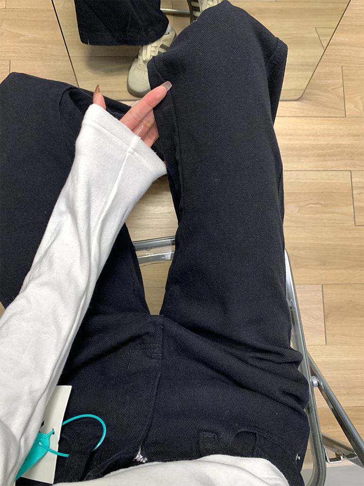 High-Waisted Black Wide-Leg Flared Jeans for Women - 2025 Summer Loose Fit Bell-Bottom Pants High-Waisted Black Wide-Leg Flared Jeans for Women - 2025 Summer Loose Fit Bell-Bottom Pants