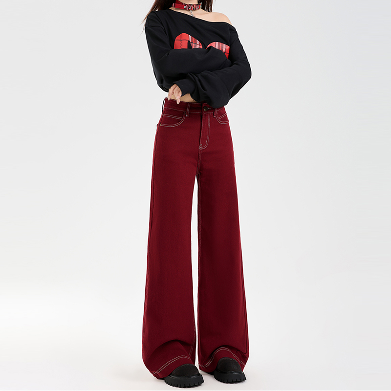 High-Waisted Black Wide-Leg Jeans for Women - Fleece-Lined, Loose Fit, Petite, Stretchy, 2025 Autumn Winter Fashion High-Waisted Black Wide-Leg Jeans for Women - Fleece-Lined, Loose Fit, Petite, Stretchy, 2025 Autumn Winter Fashion