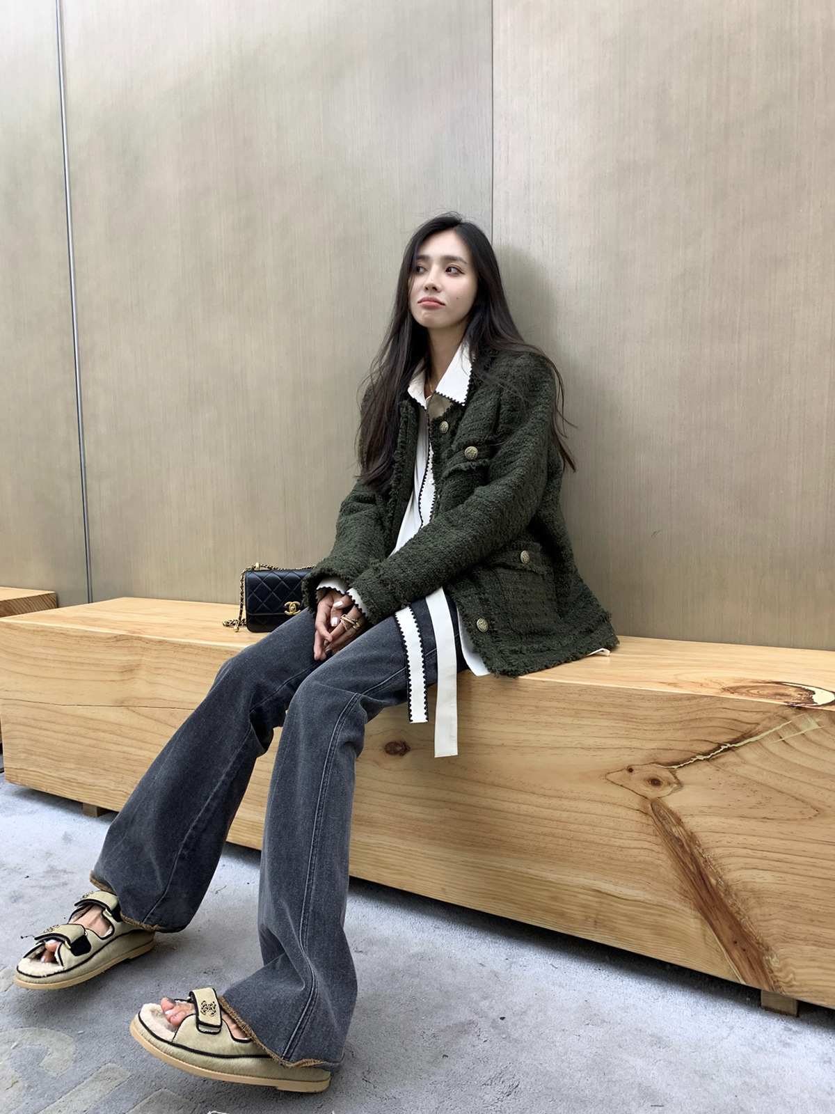 High-Waisted Gray Flared Denim Pants for Women - Versatile Slim-Fit Trousers for Spring and Autumn, Y2K Inspired Style High-Waisted Gray Flared Denim Pants for Women - Versatile Slim-Fit Trousers for Spring and Autumn, Y2K Inspired Style