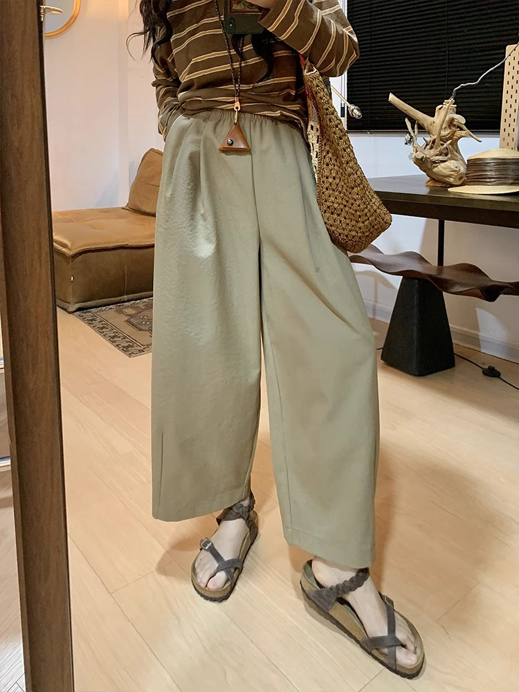 High-Waisted Japanese-Style Balloon Pants for Women - Casual Wide-Leg Design, Petite Fit, Spring/Summer 2025 Collection