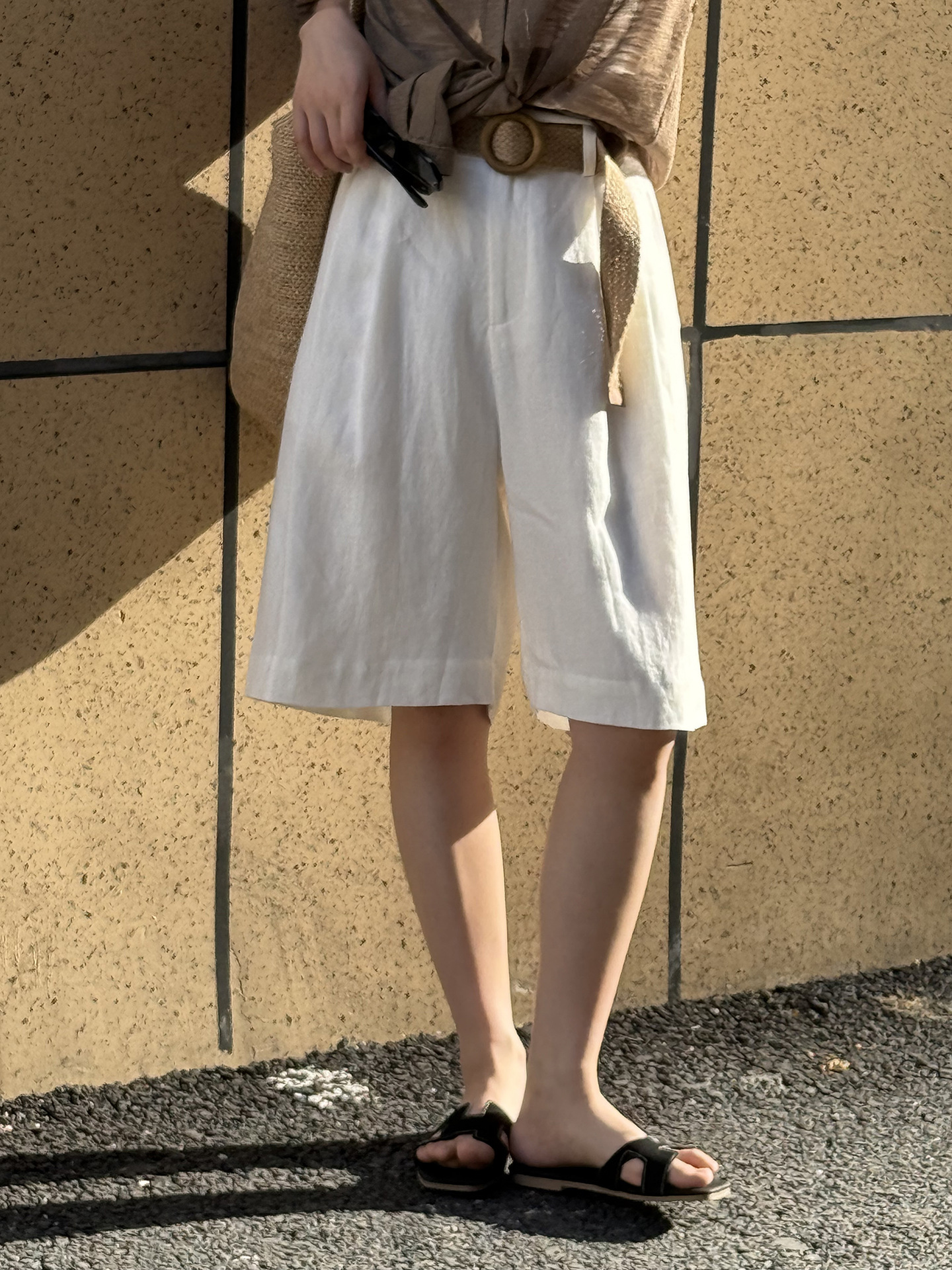 High-Waisted Linen Shorts for Women, Loose A-Line Wide-Leg Casual Summer Shorts, Trendy Fashion for 2025