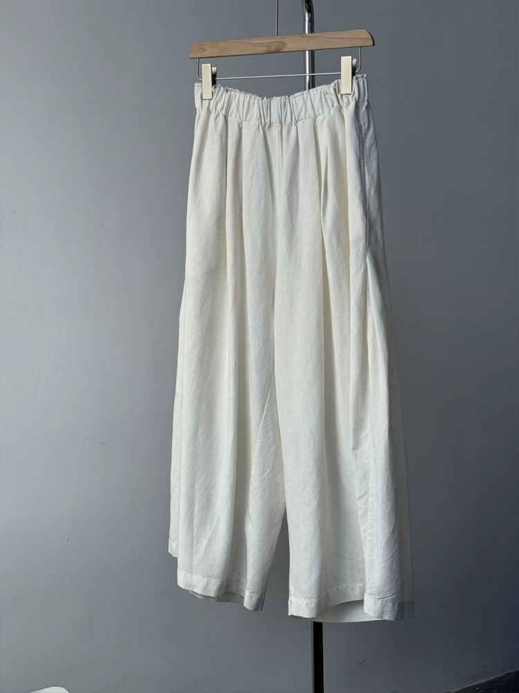 High-Waisted Loose Casual Pants for Women, Plus Size Wide-Leg Trousers, Versatile Solid Color 2025 Fashion