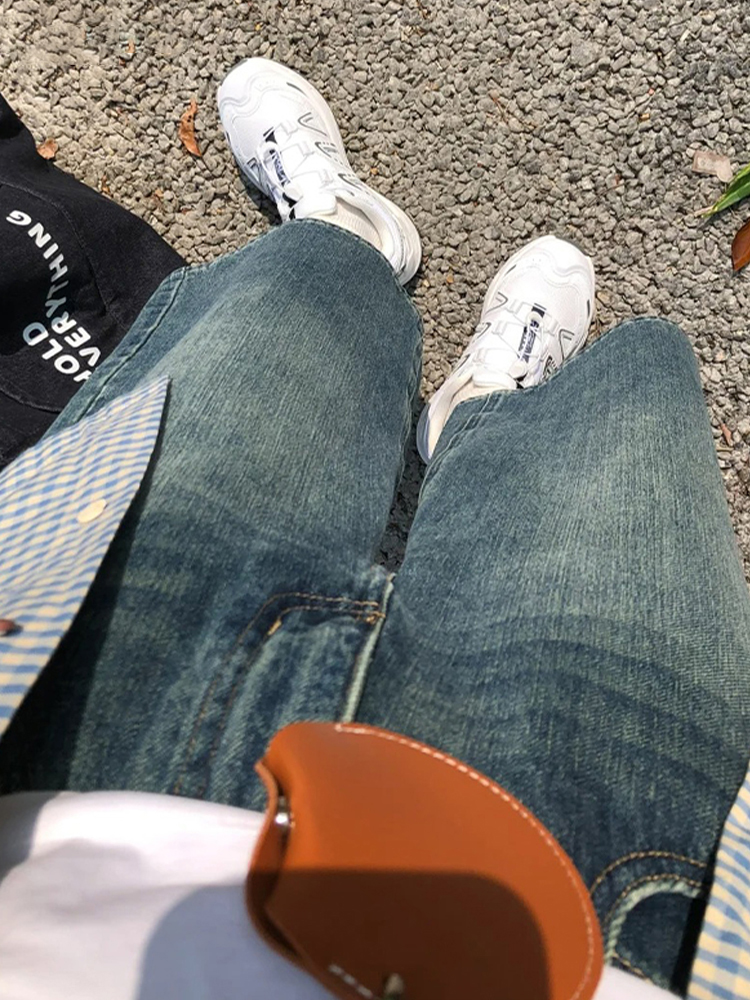 High-Waisted Loose-Fit American Retro Seven-Point Denim Shorts for Women - Summer Wide-Leg Slimming Mid-Length Style High-Waisted Loose-Fit American Retro Seven-Point Denim Shorts for Women - Summer Wide-Leg Slimming Mid-Length Style