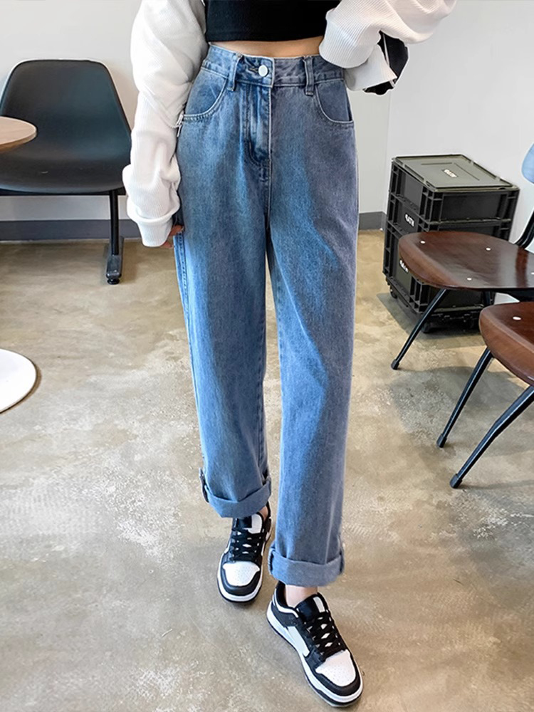 High-Waisted Loose Fit Jeans for Women - Flattering Straight-Leg Wide-Leg Pants for Summer 2025, Perfect for Petite Figures High-Waisted Loose Fit Jeans for Women - Flattering Straight-Leg Wide-Leg Pants for Summer 2025, Perfect for Petite Figures
