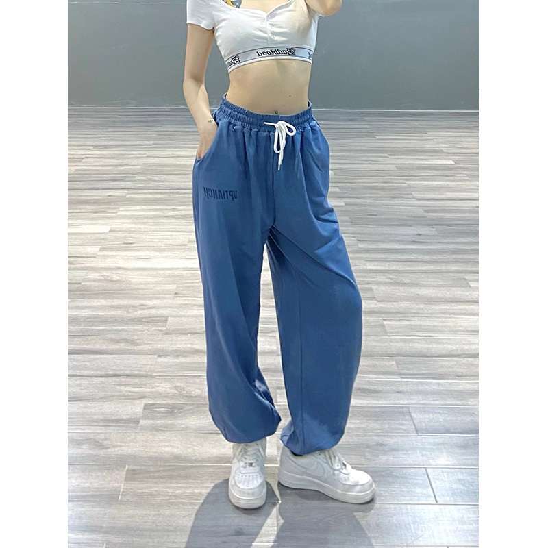 High-Waisted Loose Hip-Hop Jazz Pants for Women - Casual Sweet & Spicy American Style Sports Trousers