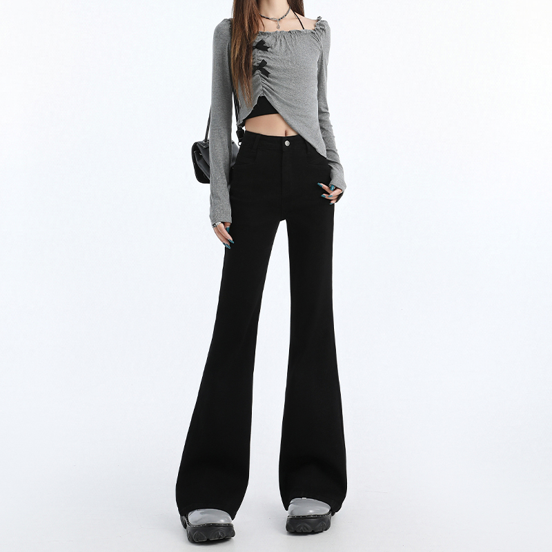 High-Waisted Retro Blue Flared Jeans for Women - 2025 Autumn Winter Slim-Fit Bell-Bottom Pants High-Waisted Retro Blue Flared Jeans for Women - 2025 Autumn Winter Slim-Fit Bell-Bottom Pants