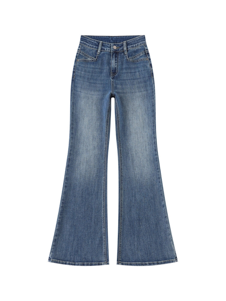 High-Waisted Retro Flared Jeans for Women, Slim Fit Summer Design, Flattering Versatile Straight-Leg Floor-Length Pants High-Waisted Retro Flared Jeans for Women, Slim Fit Summer Design, Flattering Versatile Straight-Leg Floor-Length Pants