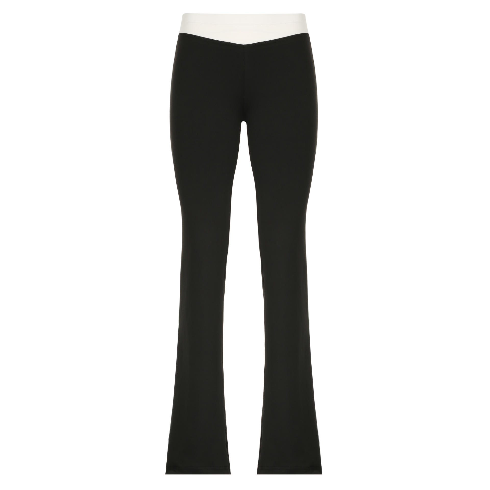 High-Waisted Slim-Fit Striped Color-Block Flared Pants for Women - Trendy American Style Street Casual Autumn Fashion