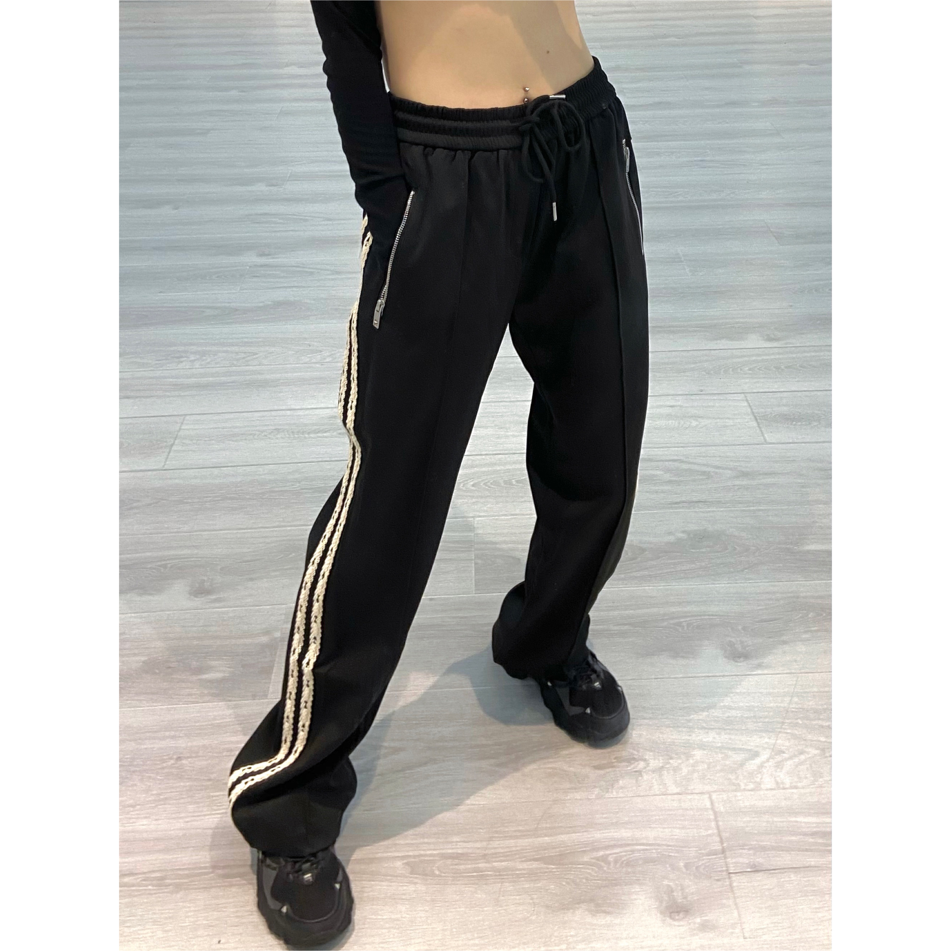 High-Waisted Straight-Leg Hip Hop Dance Pants for Women - Casual Spring Jazz Sports Trousers, Streetwear Style High-Waisted Straight-Leg Hip Hop Dance Pants for Women - Casual Spring Jazz Sports Trousers, Streetwear Style