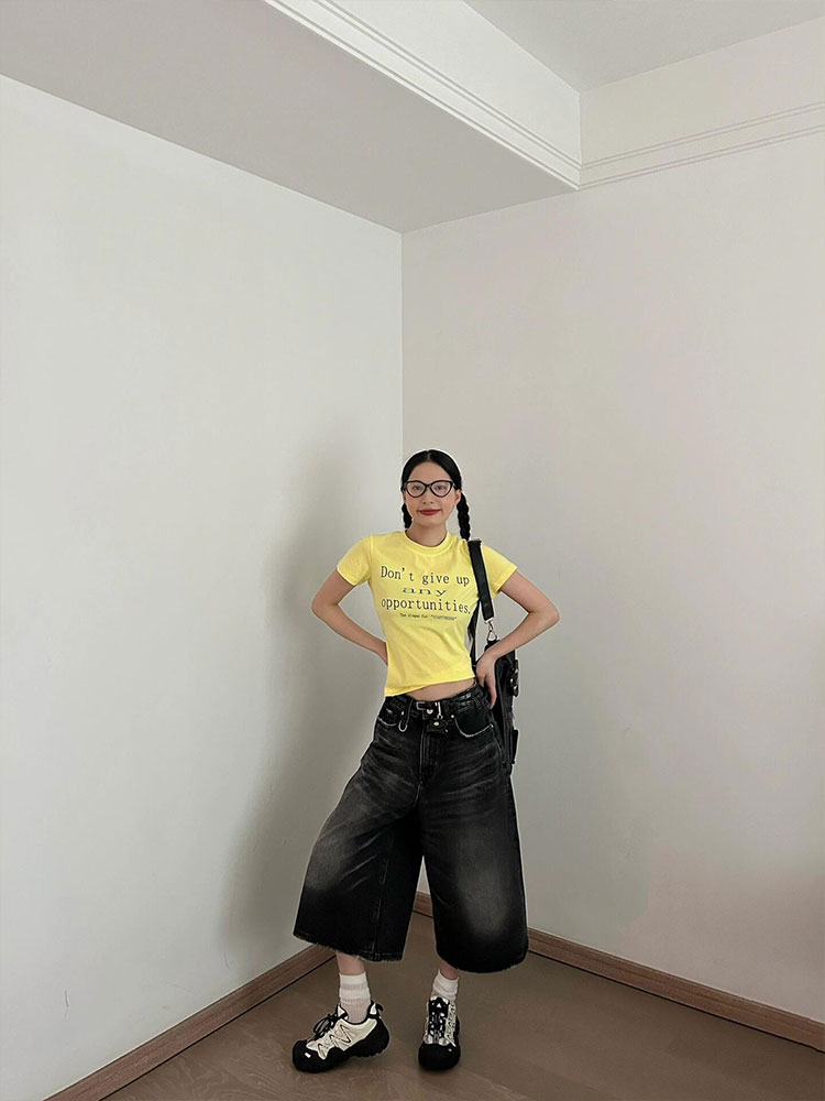 High-Waisted Vintage Washed Black Denim Shorts - Loose Fit, Slimming Cropped Summer Pants for Effortless Style High-Waisted Vintage Washed Black Denim Shorts - Loose Fit, Slimming Cropped Summer Pants for Effortless Style